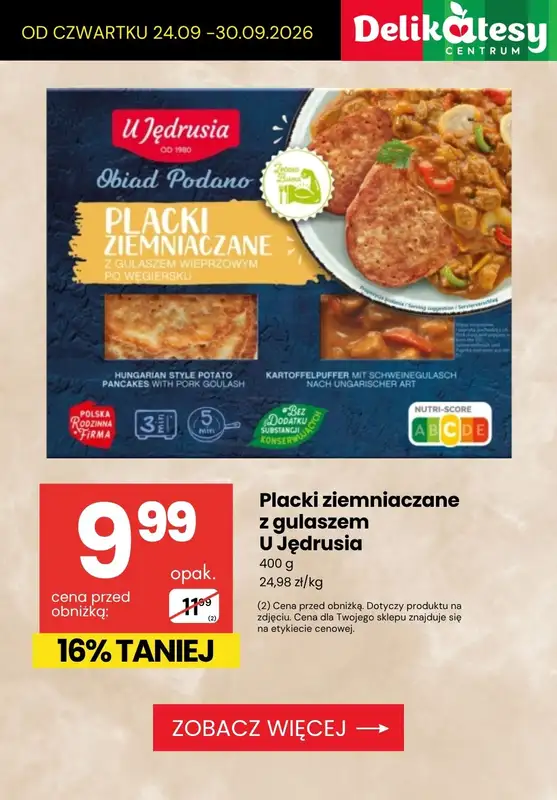 Delikatesy Centrum - gazetka promocyjna Dania gotowe w supercenach! od czwartku 24.09 do środy 30.09 - strona 6
