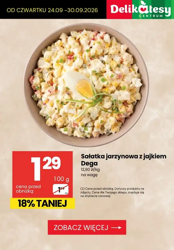 Delikatesy Centrum - gazetka promocyjna Dania gotowe w supercenach! od czwartku 24.09 do środy 30.09 - strona 2