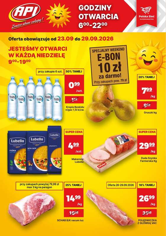 API Market - gazetka promocyjna Gazetka od środy 23.09 do wtorku 29.09