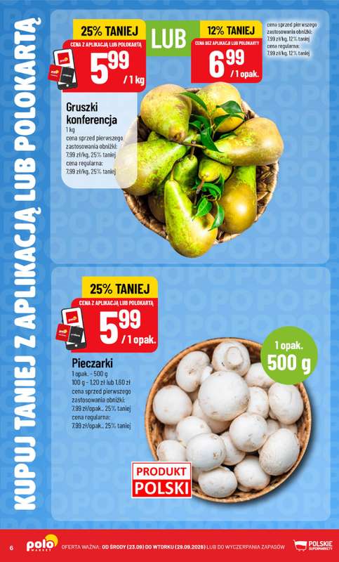 POLOmarket - gazetka promocyjna Kupuj taniej z aplikacją lub polokartą od środy 23.09 do wtorku 29.09 - strona 6