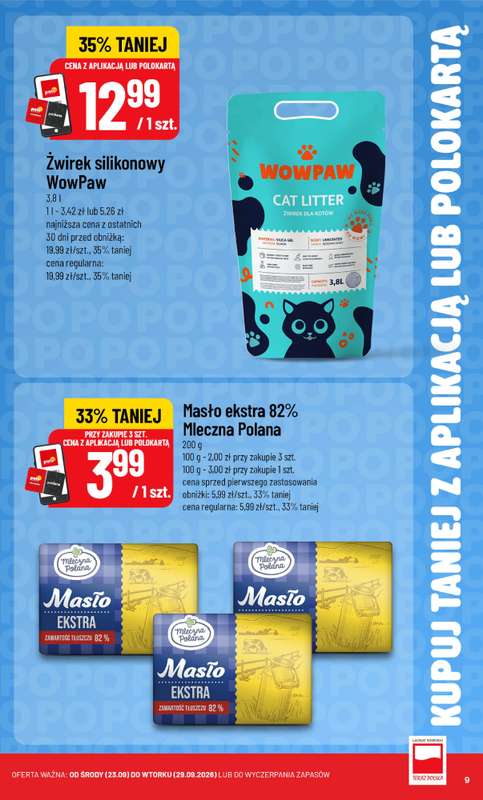 POLOmarket - gazetka promocyjna Kupuj taniej z aplikacją lub polokartą od środy 23.09 do wtorku 29.09 - strona 9