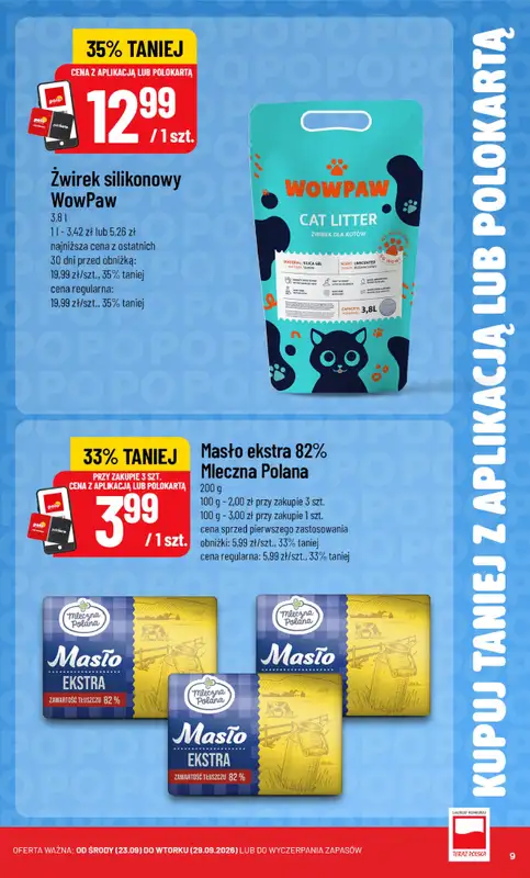 POLOmarket - gazetka promocyjna Kupuj taniej z aplikacją lub polokartą od środy 23.09 do wtorku 29.09 - strona 9