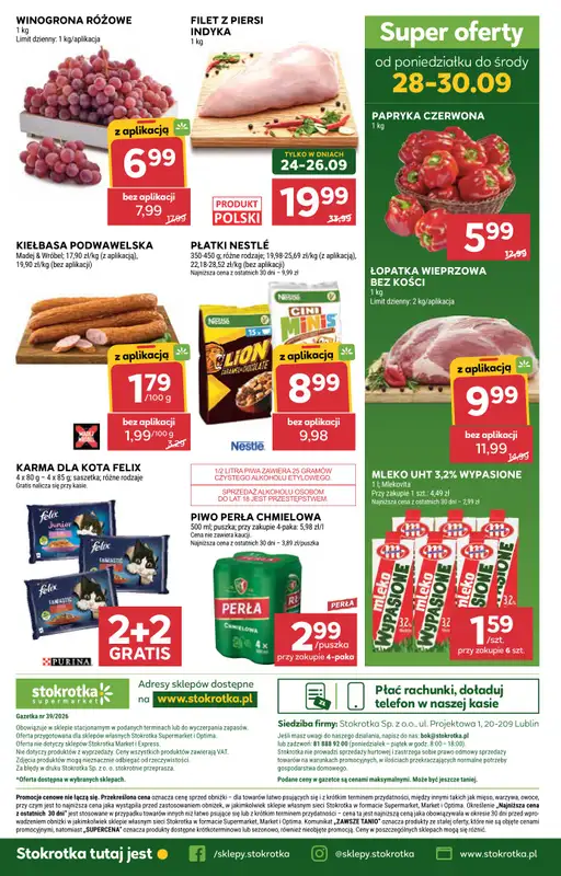 Stokrotka - gazetka promocyjna Gazetka Supermarket od czwartku 24.09 do środy 30.09 - strona 42