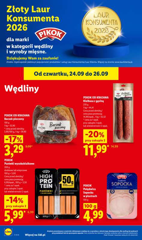 Lidl - gazetka promocyjna Oferta od czwartku od czwartku 24.09 do soboty 26.09 - strona 62