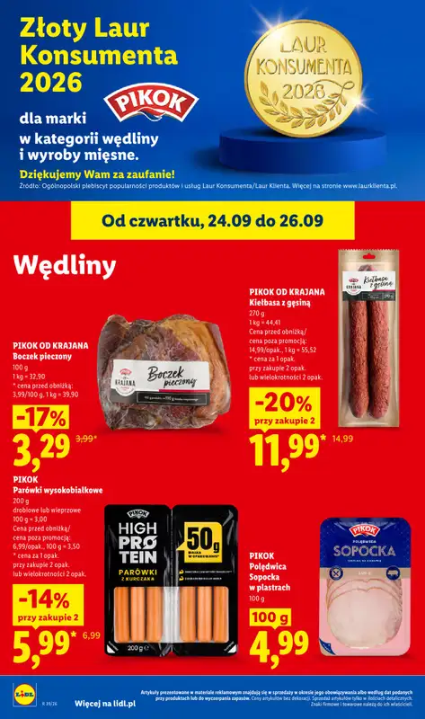 Lidl - gazetka promocyjna Oferta od czwartku od czwartku 24.09 do soboty 26.09 - strona 62