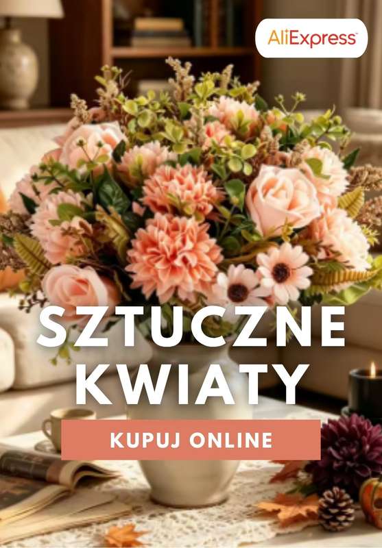 AliExpress - gazetka promocyjna Sztuczne kwiaty od środy 23.09 