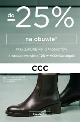 CCC - gazetka promocyjna Do -25% przy zakupie min. 2 produktów od środy 23.09 do środy 30.09