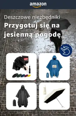 Amazon - gazetka promocyjna Niezbędniki na deszczową pogodę od czwartku 24.09 