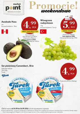 Market Point - gazetka promocyjna Ulotka weekendowa od czwartku 24.09 do soboty 26.09