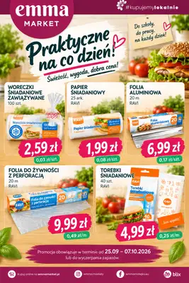 emma MARKET - gazetka promocyjna Plakat promocyjny od piątku 25.09 do środy 07.10