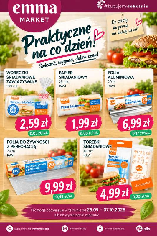 emma MARKET - gazetka promocyjna Plakat promocyjny od piątku 25.09 do środy 07.10