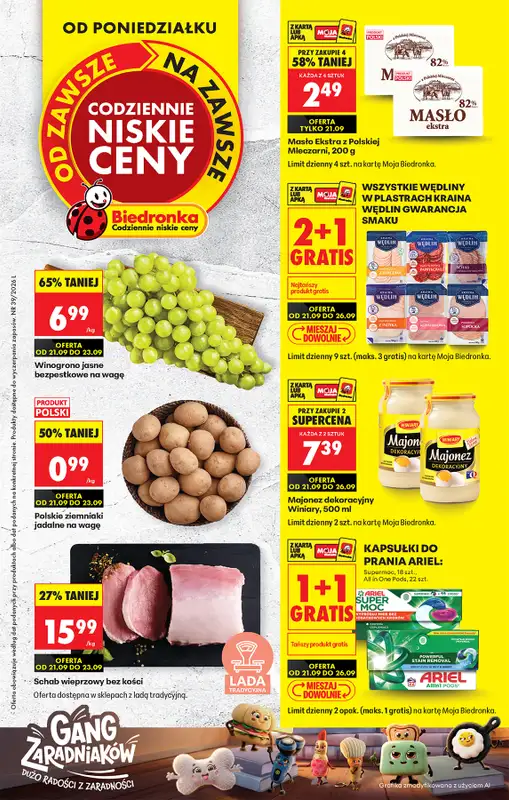 Biedronka - gazetka promocyjna Od poniedziałku, Z ladą tradycyjną  