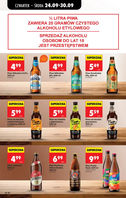 Biedronka - gazetka promocyjna Od czwartku od czwartku 24.09 do środy 30.09 - strona 74