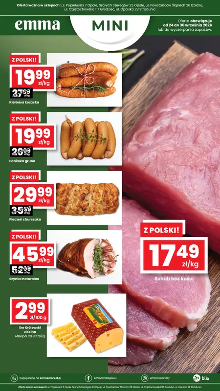 emma MARKET - gazetka promocyjna Oferta spożywcza Emma Mini od czwartku 24.09 do środy 30.09 - strona 2