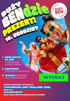 Duży Ben - gazetka promocyjna Zrób zakupy i wygraj! Sprawdź zasady! od czwartku 24.09 do środy 30.09