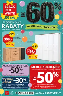 Black Red White - gazetka promocyjna Urodzinowe rabaty do -60% od czwartku 24.09 do niedzieli 11.10