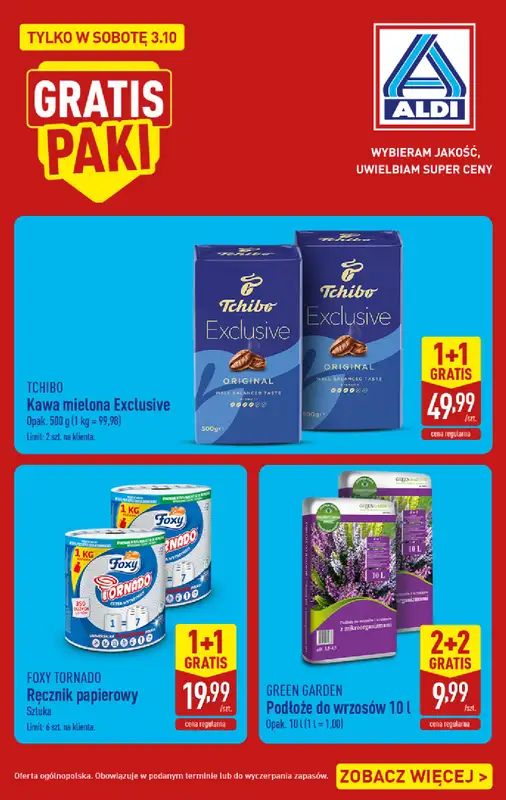 Aldi - gazetka promocyjna Najlepsze oferty na sobotę w Aldi!  
