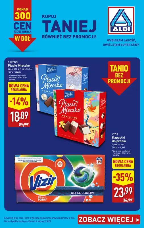 Aldi - gazetka promocyjna Stała obniżka cen!  