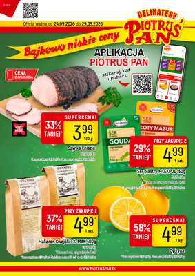 Delikatesy Piotruś Pan - gazetka promocyjna Gazetka od czwartku 24.09 do wtorku 29.09