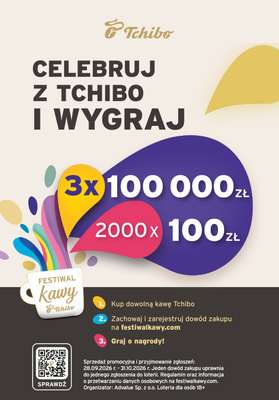 Tchibo - gazetka promocyjna Celebruj z Tchibo i wygraj od poniedziałku 28.09 do soboty 31.10