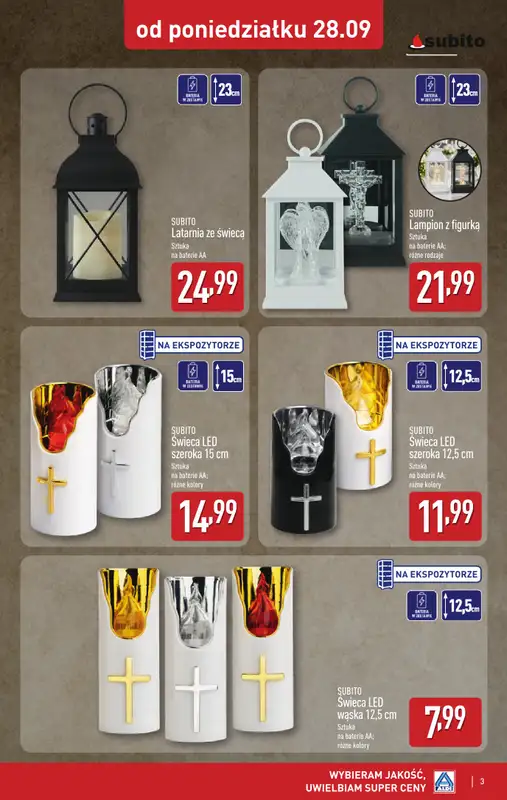 Aldi - gazetka promocyjna Światełko pamięci od poniedziałku 28.09 do soboty 03.10 - strona 3