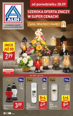Aldi - gazetka promocyjna Światełko pamięci od poniedziałku 28.09 do soboty 03.10