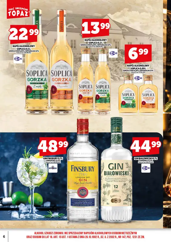 TOPAZ - gazetka promocyjna Gazetka alkoholowa od czwartku 01.10 do czwartku 15.10 - strona 6