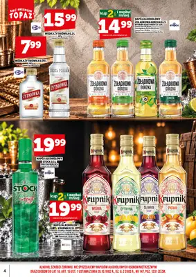 TOPAZ - gazetka promocyjna Gazetka alkoholowa od czwartku 01.10 do czwartku 15.10 - strona 4