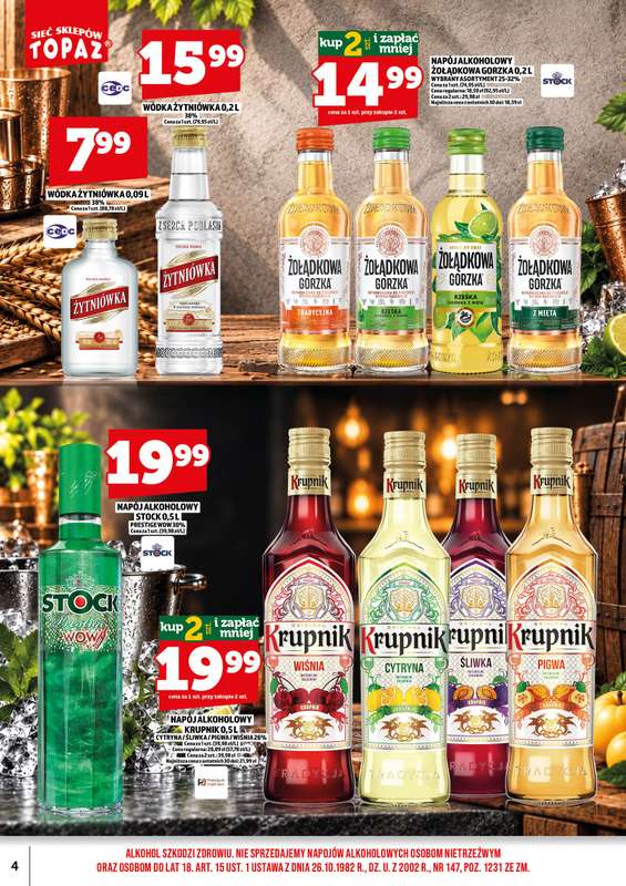 TOPAZ - gazetka promocyjna Gazetka alkoholowa od czwartku 01.10 do czwartku 15.10 - strona 4
