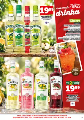 TOPAZ - gazetka promocyjna Gazetka alkoholowa od czwartku 01.10 do czwartku 15.10 - strona 5