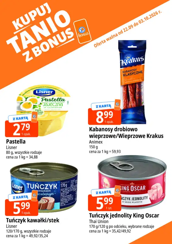 Leclerc - gazetka promocyjna Kupuj tanio z bonus od czwartku 24.09 do soboty 03.10 - strona 2