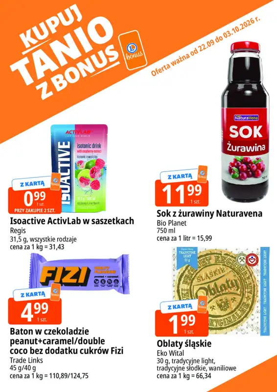 Leclerc - gazetka promocyjna Kupuj tanio z bonus od czwartku 24.09 do soboty 03.10 - strona 18