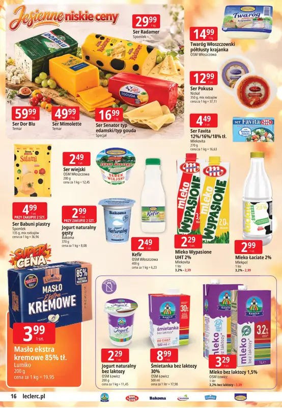 Leclerc - gazetka promocyjna Jesienne niskie ceny Przemyśl od czwartku 24.09 do soboty 03.10 - strona 16