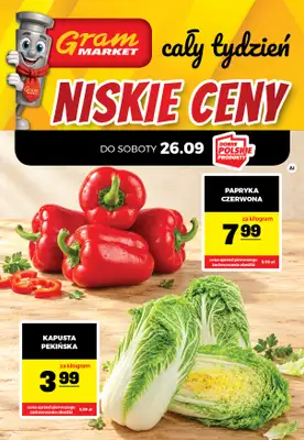 Gram Market - gazetka promocyjna Cały tydzień niskie ceny od piątku 25.09 do środy 30.09