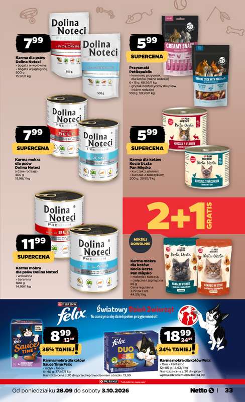 Netto - gazetka promocyjna Gazetka Spożywcza od poniedziałku 28.09 do soboty 03.10 - strona 33
