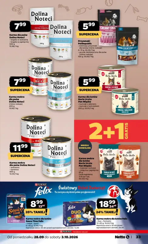 Netto - gazetka promocyjna Gazetka Spożywcza od poniedziałku 28.09 do soboty 03.10 - strona 33