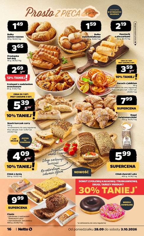 Netto - gazetka promocyjna Gazetka Spożywcza od poniedziałku 28.09 do soboty 03.10 - strona 16
