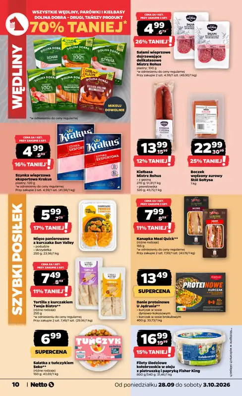 Netto - gazetka promocyjna Gazetka Spożywcza od poniedziałku 28.09 do soboty 03.10 - strona 10