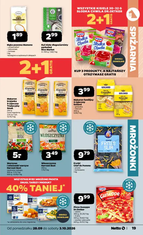 Netto - gazetka promocyjna Gazetka Spożywcza od poniedziałku 28.09 do soboty 03.10 - strona 19