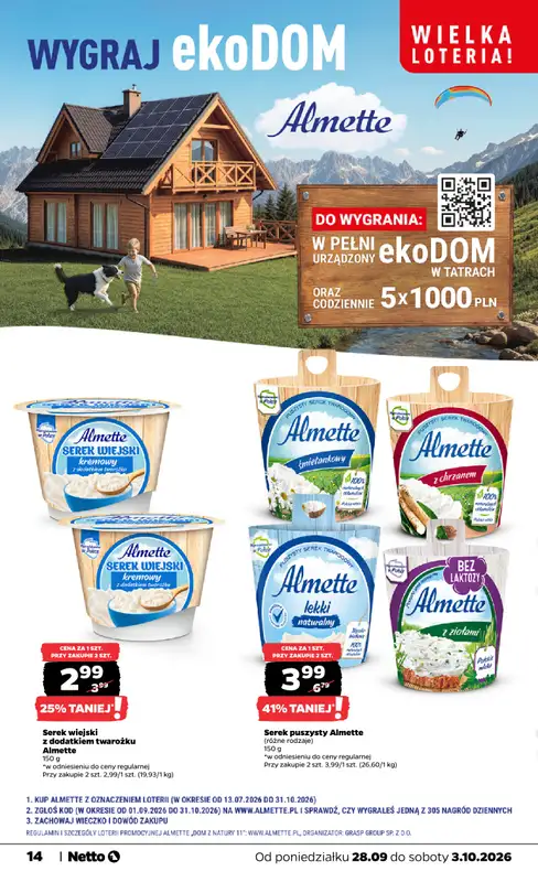 Netto - gazetka promocyjna Gazetka Spożywcza od poniedziałku 28.09 do soboty 03.10 - strona 14
