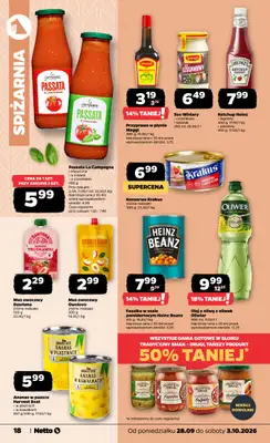 Netto - gazetka promocyjna Gazetka Spożywcza od poniedziałku 28.09 do soboty 03.10 - strona 18