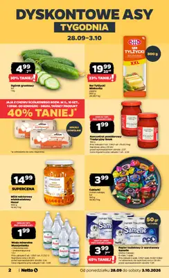 Netto - gazetka promocyjna Gazetka Spożywcza od poniedziałku 28.09 do soboty 03.10 - strona 2