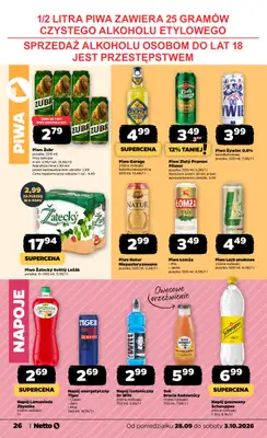 Netto - gazetka promocyjna Gazetka Spożywcza od poniedziałku 28.09 do soboty 03.10 - strona 26