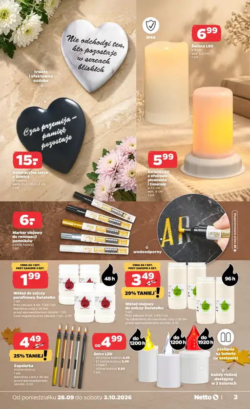 Netto - gazetka promocyjna Inspiracje tygodnia znicze   - strona 3