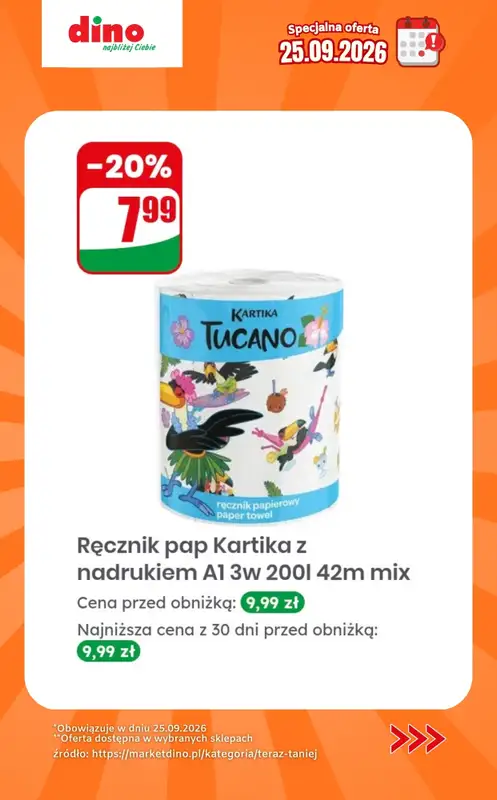 Dino - gazetka promocyjna Specjalna oferta na 25.09.2026 - promocje spoza gazetki od piątku 25.09 do piątku 25.09 - strona 10