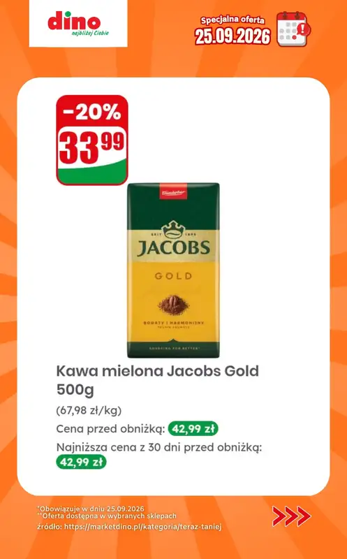 Dino - gazetka promocyjna Specjalna oferta na 25.09.2026 - promocje spoza gazetki od piątku 25.09 do piątku 25.09 - strona 3
