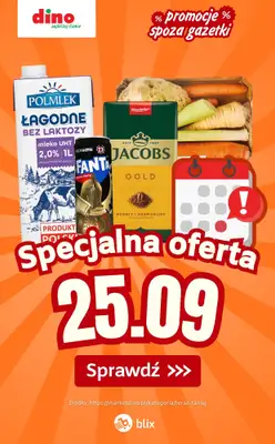 Dino - gazetka promocyjna Specjalna oferta na 25.09.2026 - promocje spoza gazetki od piątku 25.09 do piątku 25.09