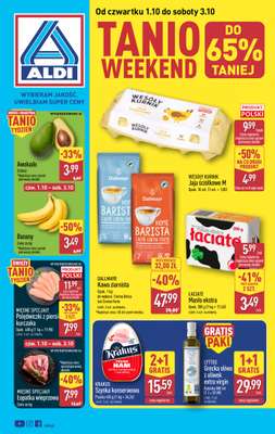 Aldi - gazetka promocyjna Weekend super cen w Aldi! od czwartku 01.10 do soboty 03.10