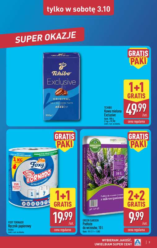 Aldi - gazetka promocyjna Weekend super cen w Aldi! od czwartku 01.10 do soboty 03.10 - strona 3