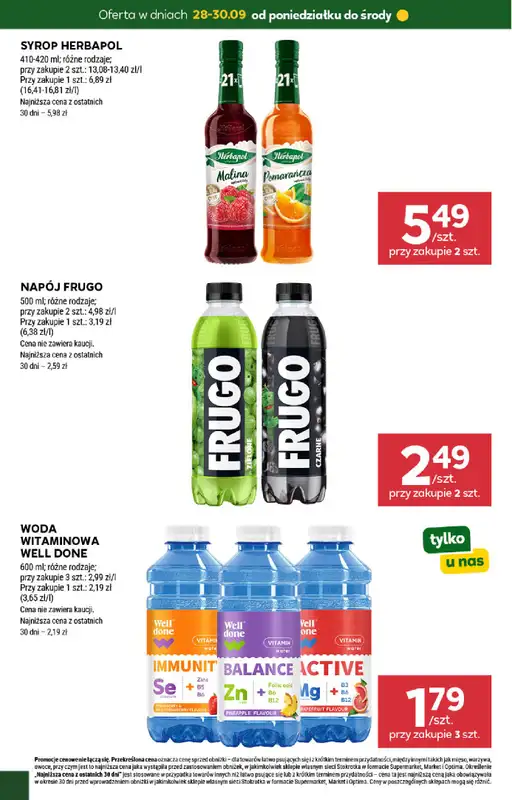 Stokrotka - gazetka promocyjna Hity na start od poniedziałku 28.09 do środy 30.09 - strona 4